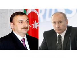 Президент Азербайджана Ильхам Алиев поздравил Владимира Путина